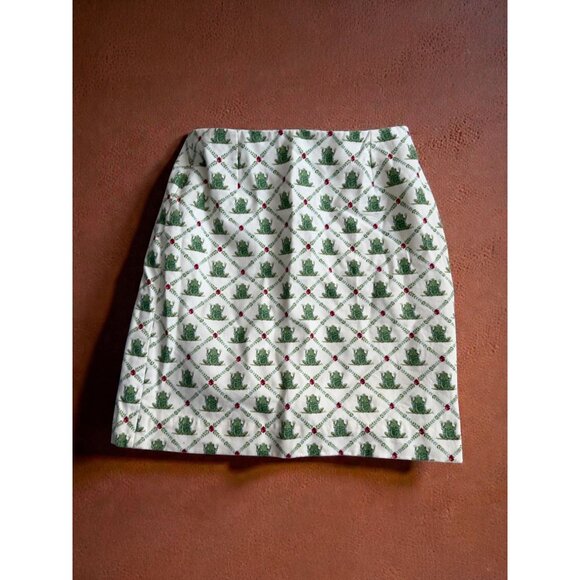 SNAPPY TURTLE Delray Beach FL Ladybug Frog Print Skirt Size 6 - Picture 1 of 11